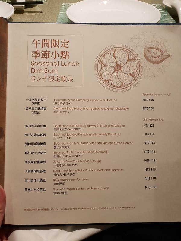 【台南美食】台南晶英酒店晶英軒。極品烤鴨宴完整菜單Menu