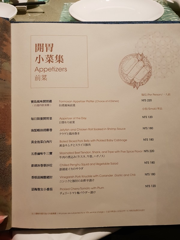 【台南美食】台南晶英酒店晶英軒。極品烤鴨宴完整菜單Menu