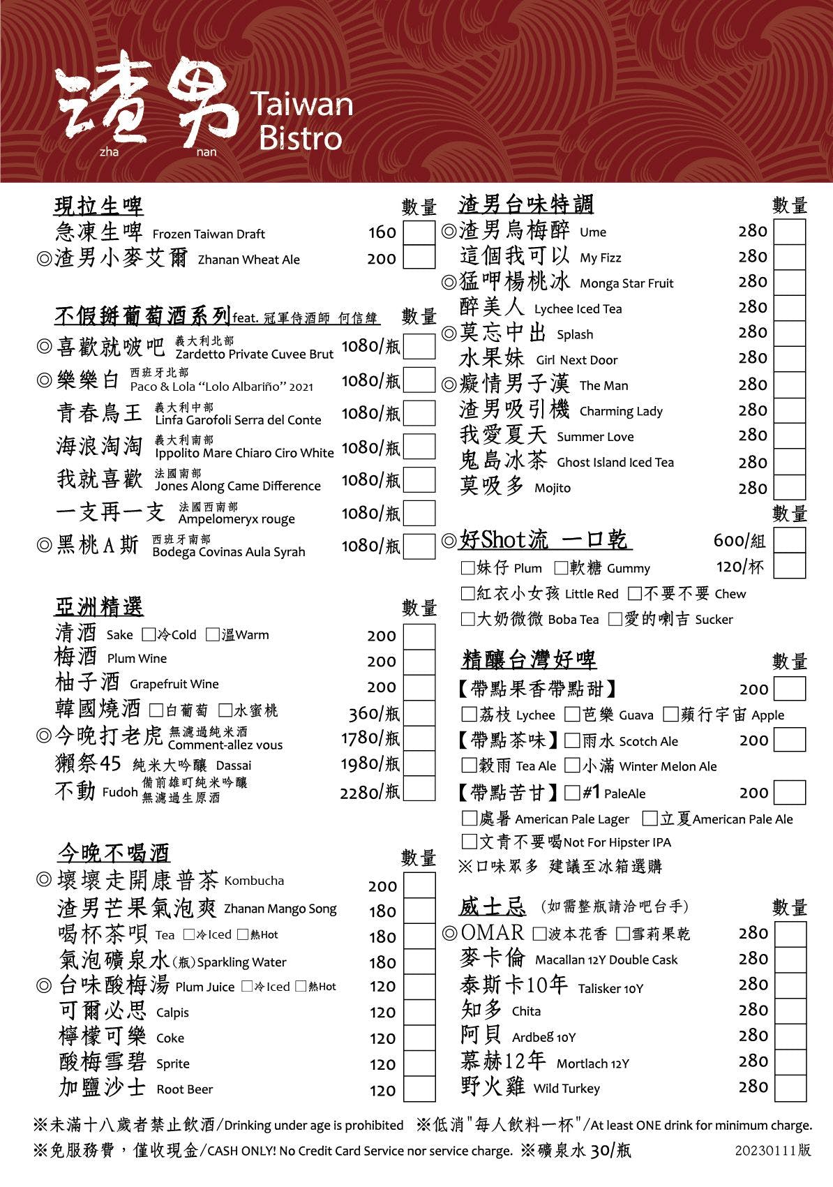 【台北美食】渣男Taiwan Bistro (中山店)。懷舊文青風！最有台味的小酒館～滷味拼盤配調酒、生啤好對味